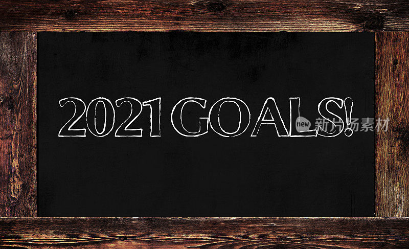 2020年目标新年决议黑板