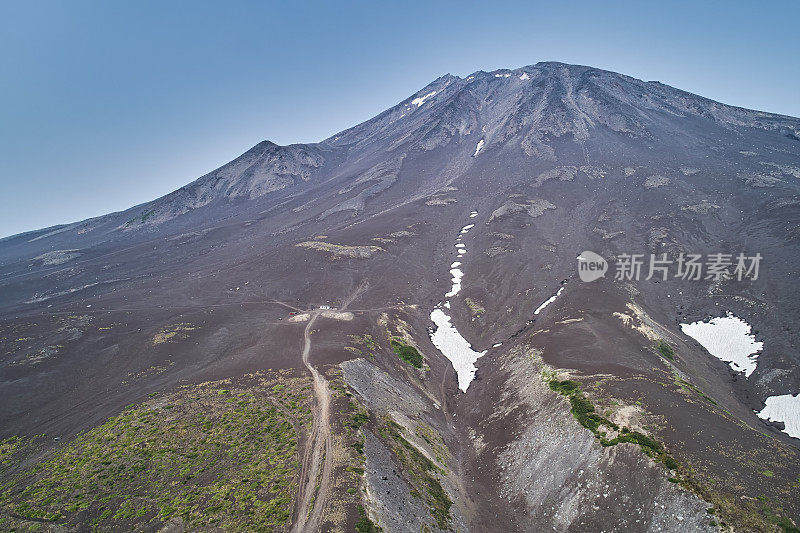 科兹尔斯基火山航拍。