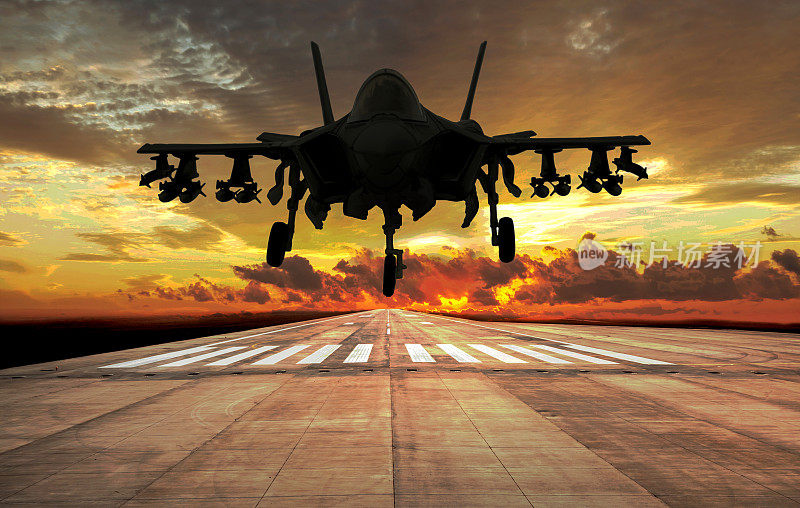 F-35战斗机降落或起飞