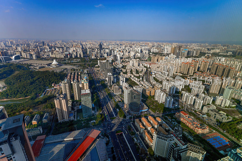 中国广西南宁的城市高层建筑