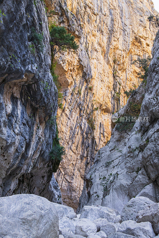 Gorropu峡谷，位于意大利撒丁岛中东部的Supramonte地区