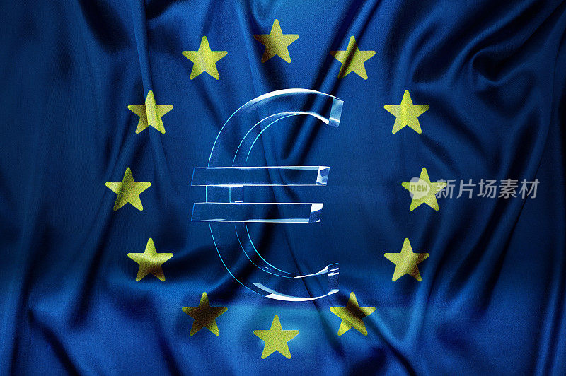 欧盟旗帜上的欧元货币符号