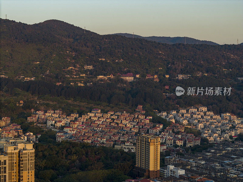 城市别墅、住宅高角度影像素材