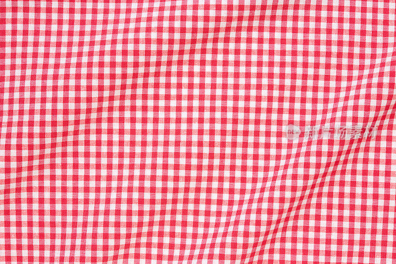 红白相间的波浪形台布纹理