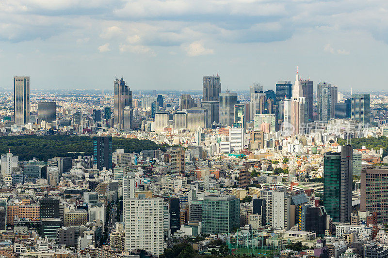 城市市区的天际线