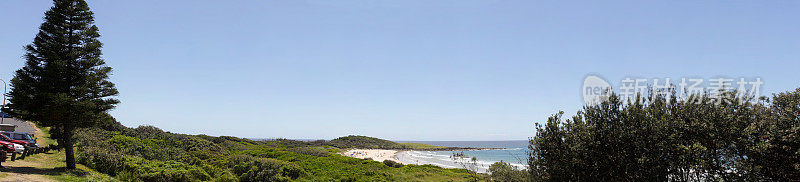 海滩全景，扬巴，澳大利亚