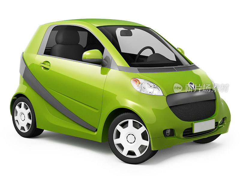 混合动力智能汽车非常小和绿色