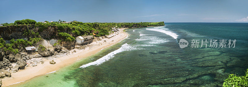 巴厘岛巴兰干海滩全景图