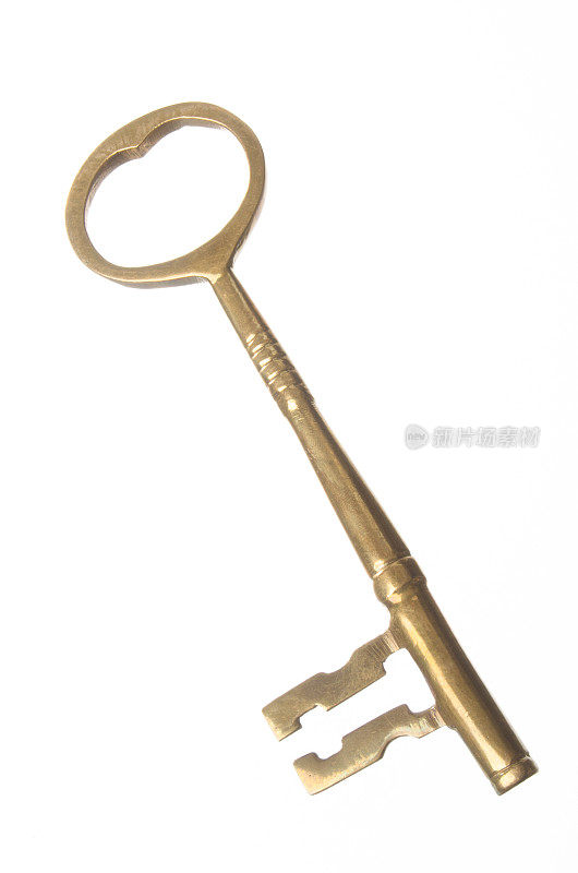 单一的黄铜钥匙