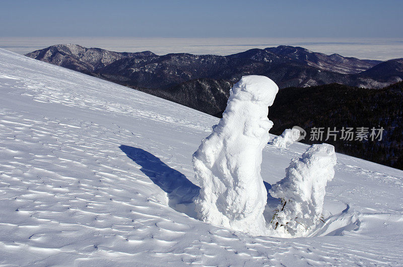 冬天的雪雕像