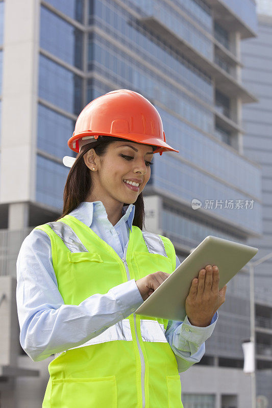 建筑工地女建筑师