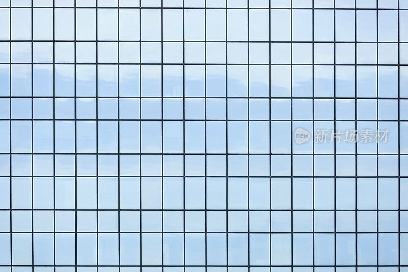 摩天楼玻璃墙，抽象背景与复制空间