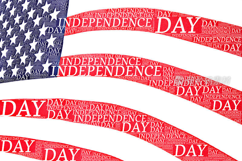 美国国旗-字云-独立日