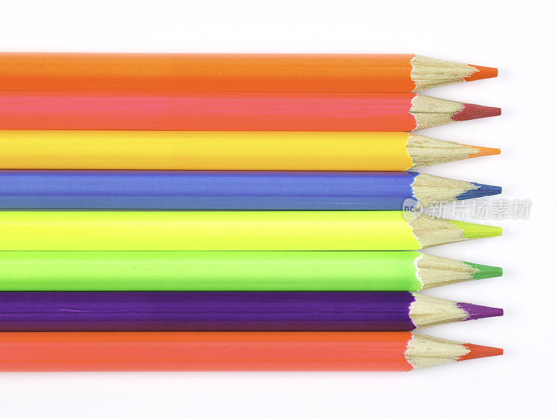 霓虹灯彩色铅笔