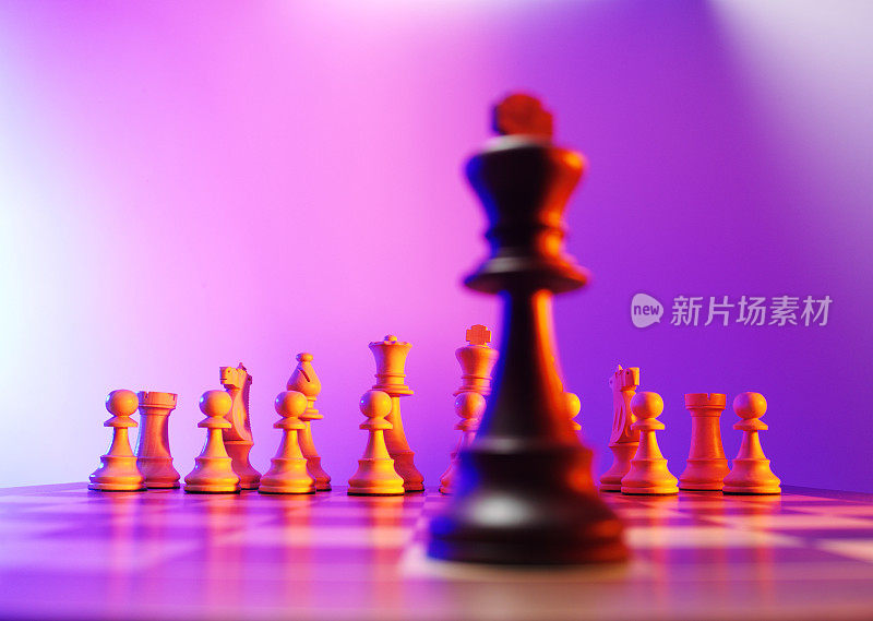 一盘象棋上的紫色