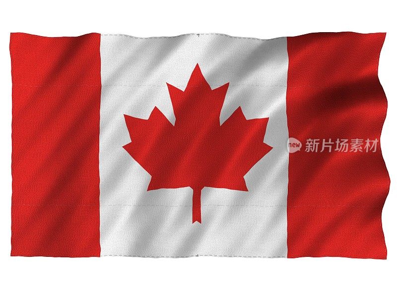 加拿大3D国旗上的白色