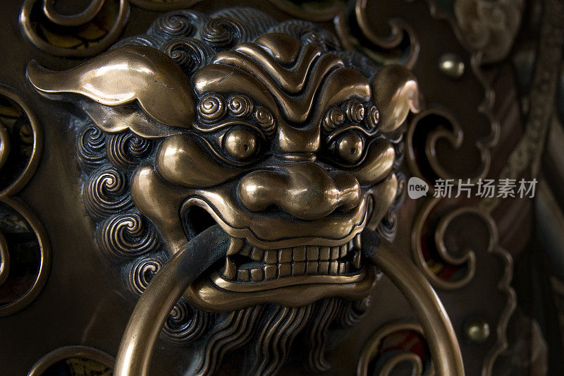 中国恶魔设计的门环