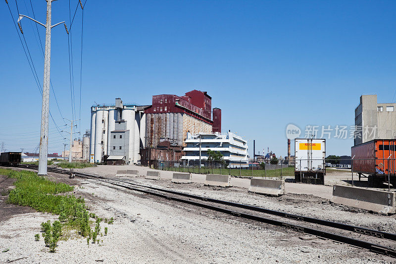 芝加哥，南迪尔，卡卢美特河上的工业港