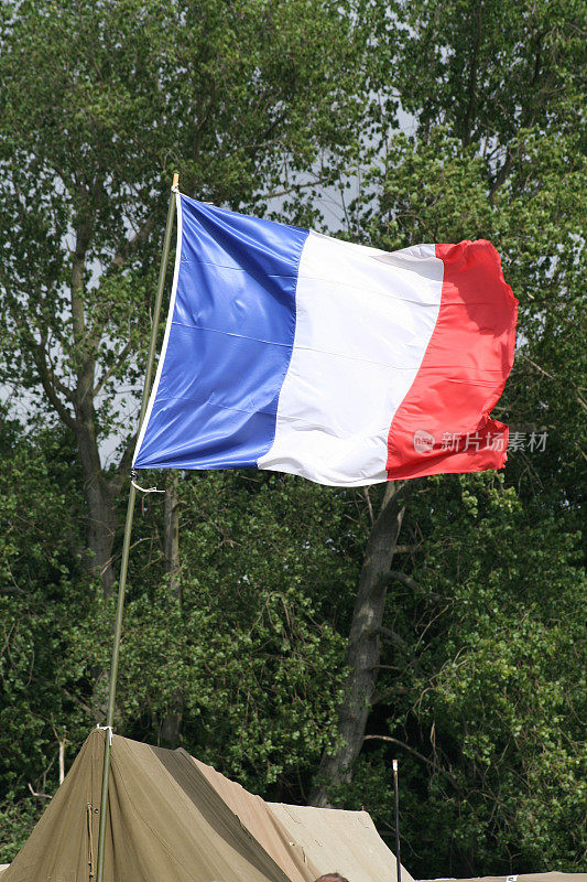 法国国旗。