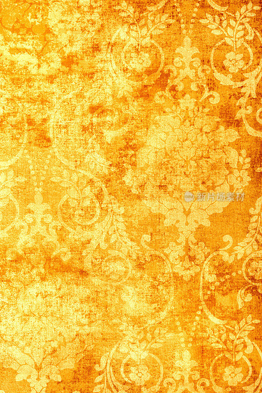 金橙花图案