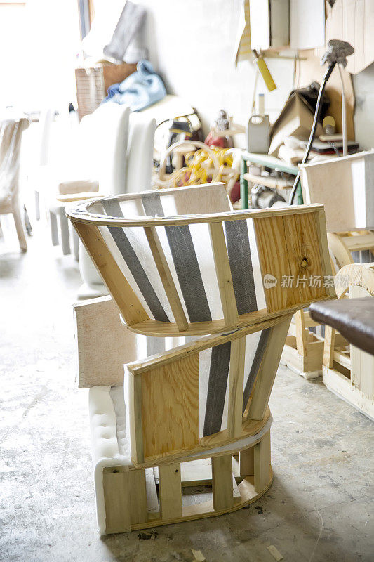 系列――室内装饰制造车间手工制作的硬木椅架