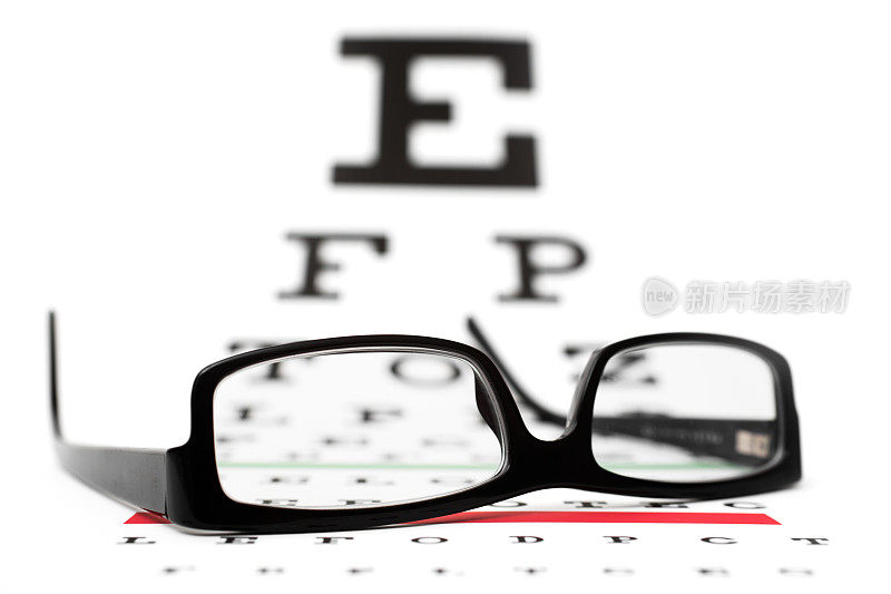 斯奈伦视力检查表上的眼镜