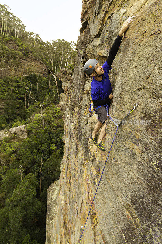 男性Rockclimber