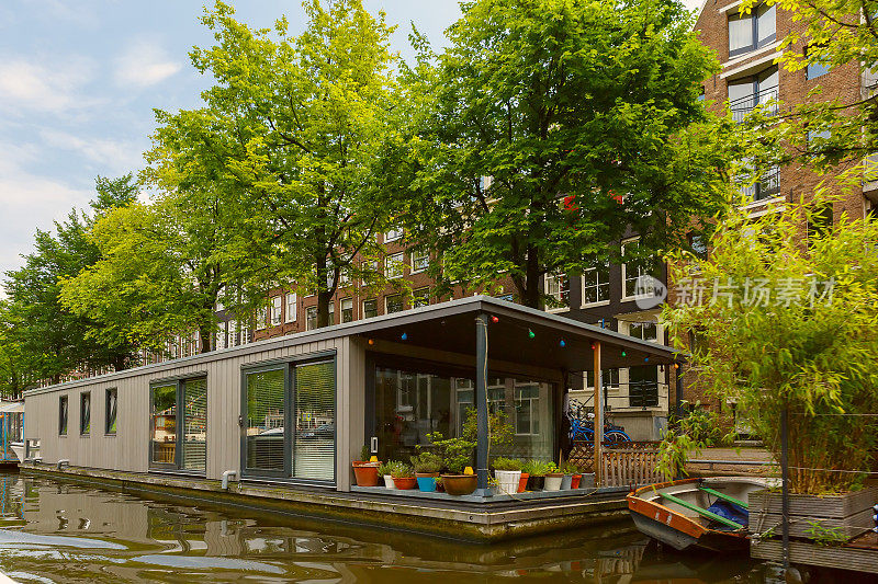 阿姆斯特丹运河和游艇城，荷兰，荷兰