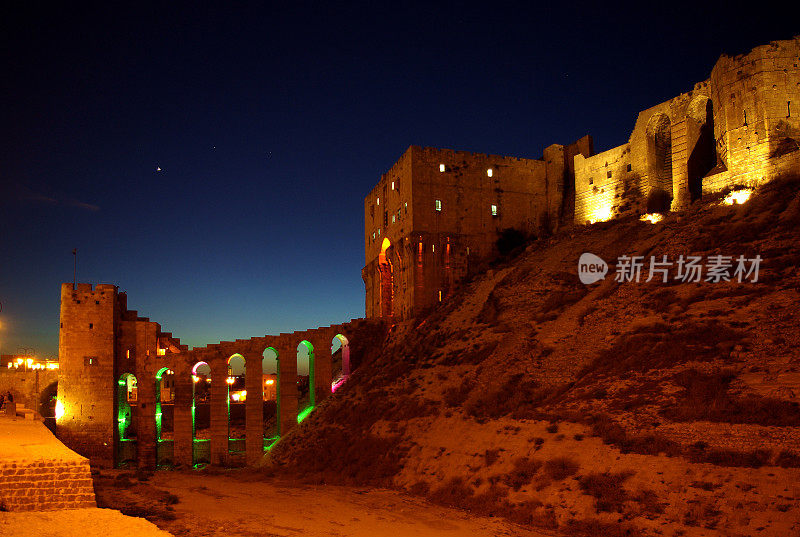 黄昏的城堡，叙利亚阿勒颇
