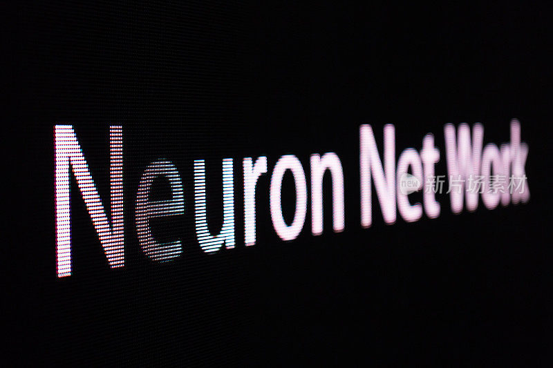 神经元网工作信在广告牌屏幕上