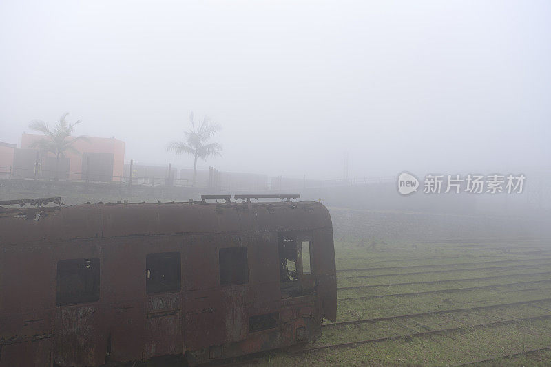 巴西帕拉帕亚卡巴废弃的火车车厢