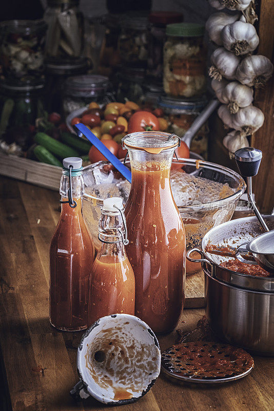 自制番茄酱的准备和瓶装保存