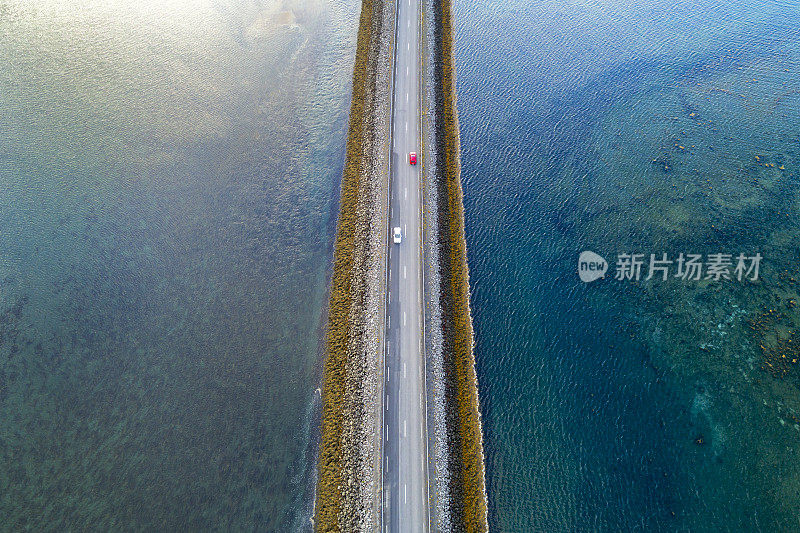 冰岛公路鸟瞰图