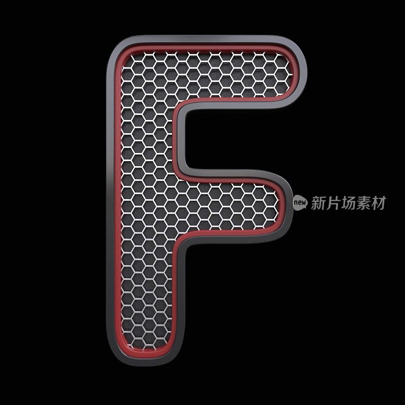 字母F，钢结构