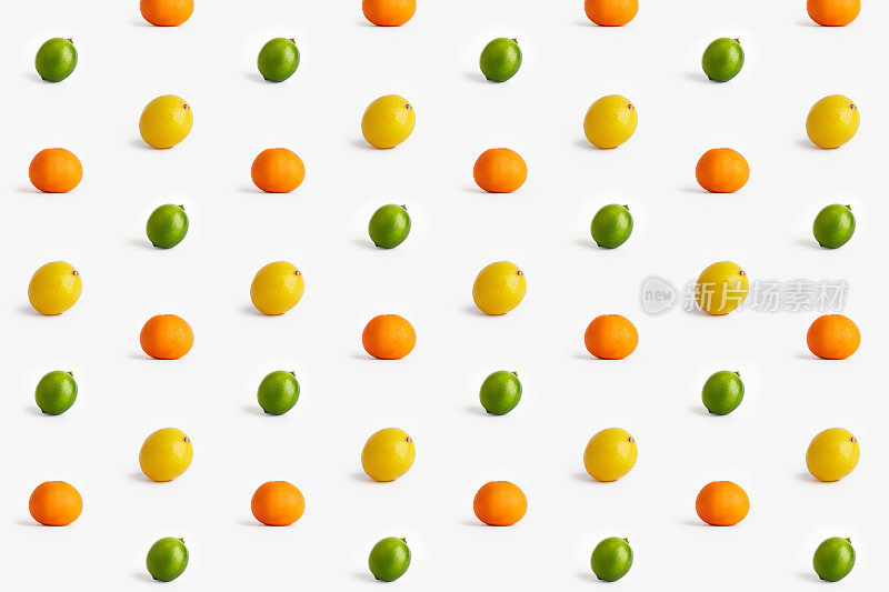 图案由柠檬，酸橙和橘子