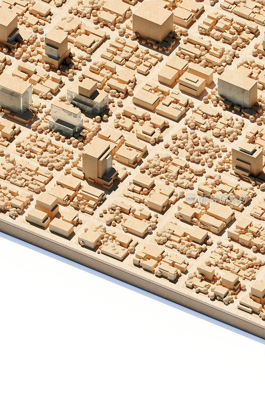 城郊小区模型，模拟城市规划