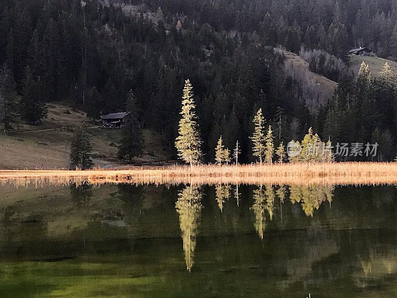 瑞士伯尔尼州-劳enen，劳ensee(格施塔德附近的劳enen湖)