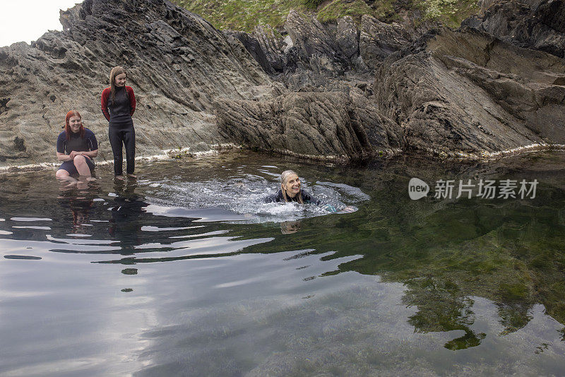 在开放水域游泳