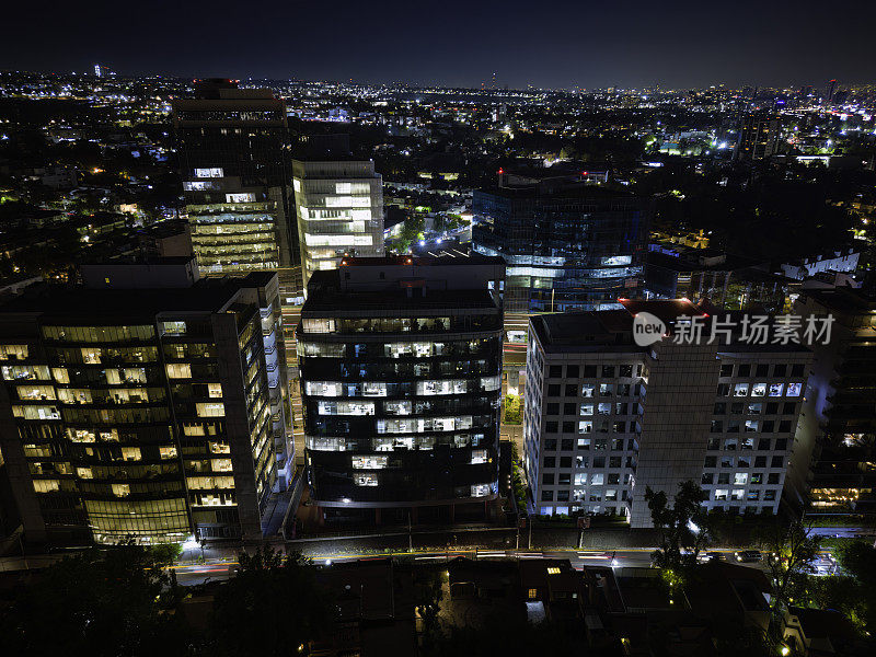 办公和住宅建筑的夜间