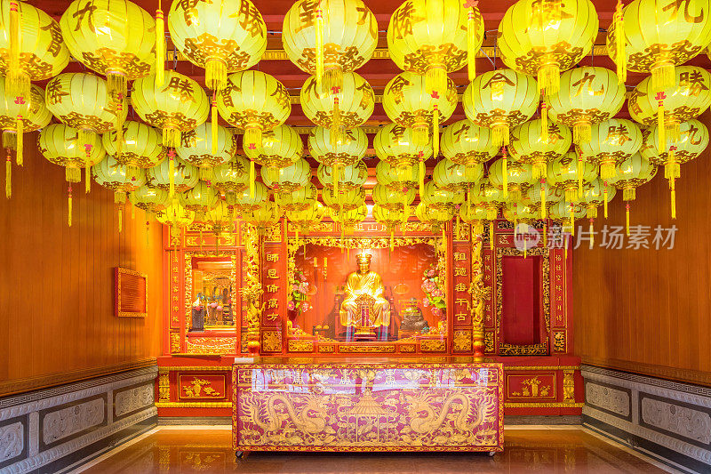 泰国曼谷唐人街佛教寺庙纸灯笼