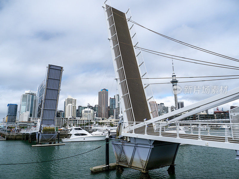 高架桥码头盆地在奥克兰，新西兰