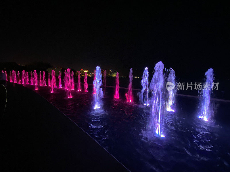 卡塔尔-多哈-卡塔拉照明喷泉