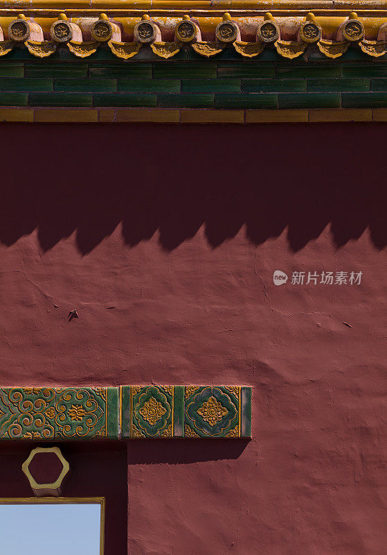 紫禁城门口的细节。中国,北京
