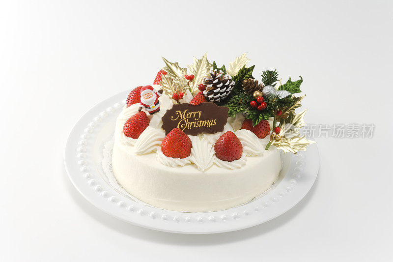 草莓奶油圣诞蛋糕
