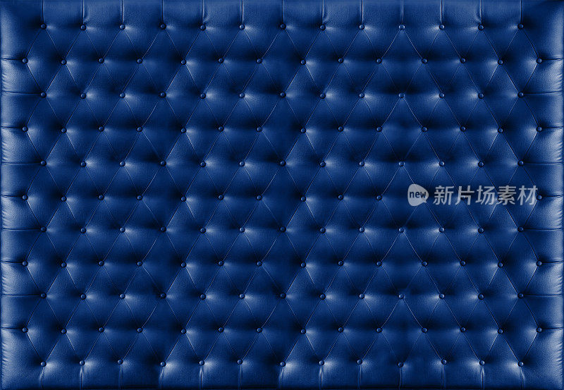 近的复古切斯特菲尔德风格，蓝色capitone纺织背景