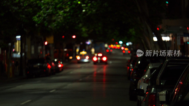 悉尼CBD晚上的4k车