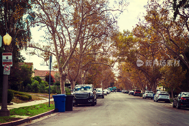 洛杉矶的住宅区街道