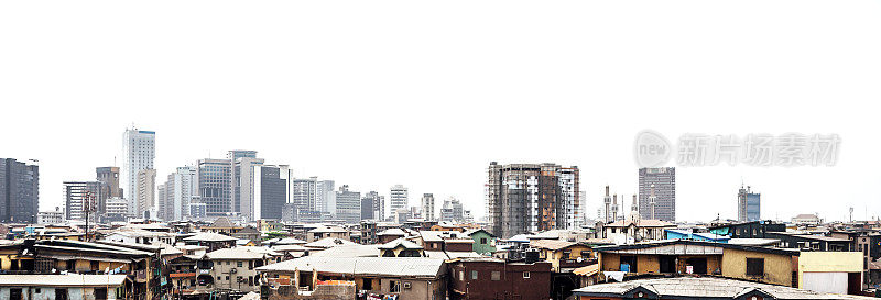 城市天际线-拉各斯，尼日利亚。