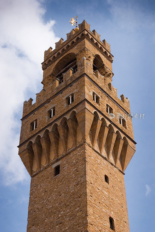 意大利佛罗伦萨韦基奥宫的钟楼