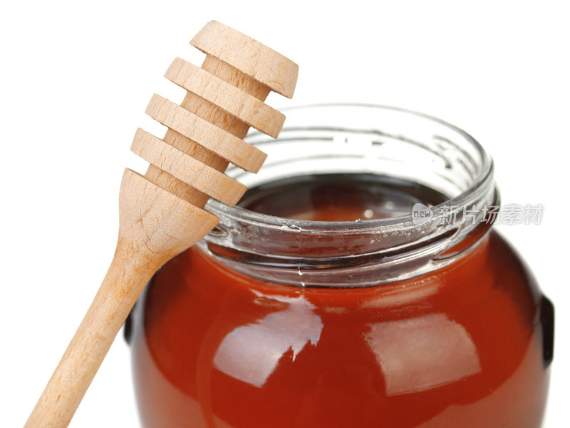 蜂蜜罐和木棒